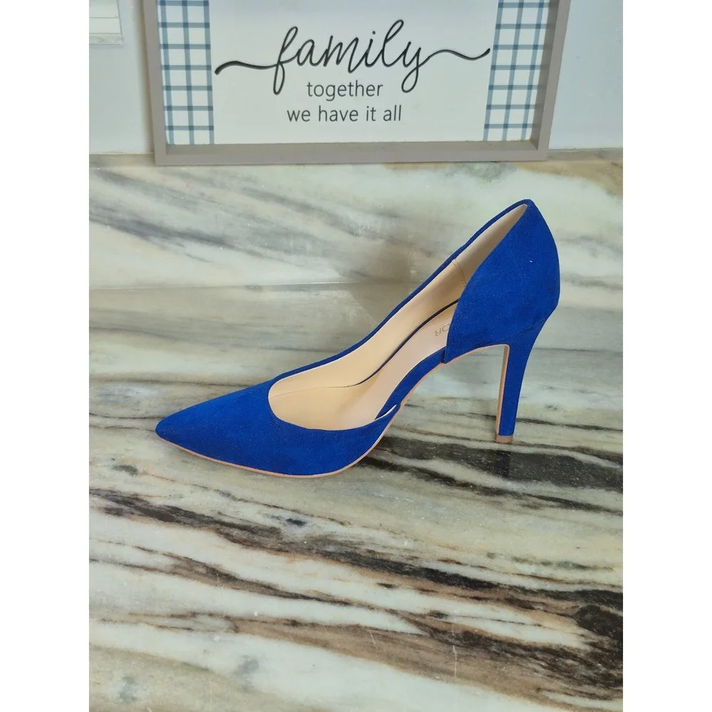Jenn Ardor Royal Blue d'Orsay Pumps Pointed Toe Stiletto Heels 7.5 Wedding Guest